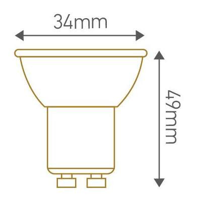 Spot led mr11 230v gu10 4w 3000k 300lm 38° non dim
