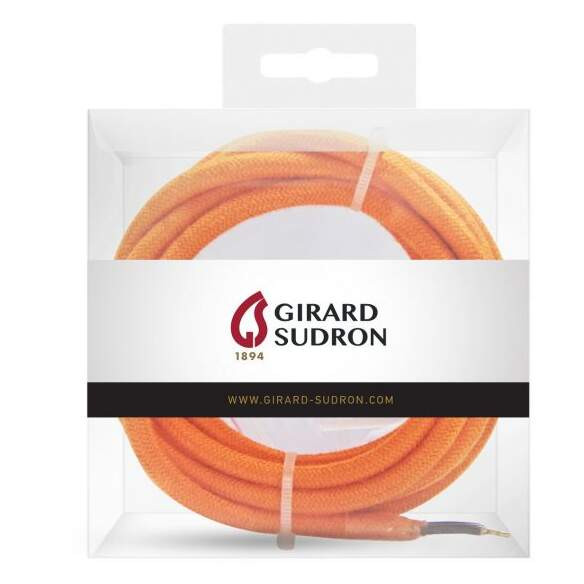 Girard sudron câble rugueux  double isolation  orange  (2m)