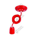 Girard sudron suspension céramique rouge + 2m câble rouge