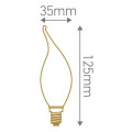 Girard sudron flamme cv4 filament led 5w e14 2700k 610lm cl.