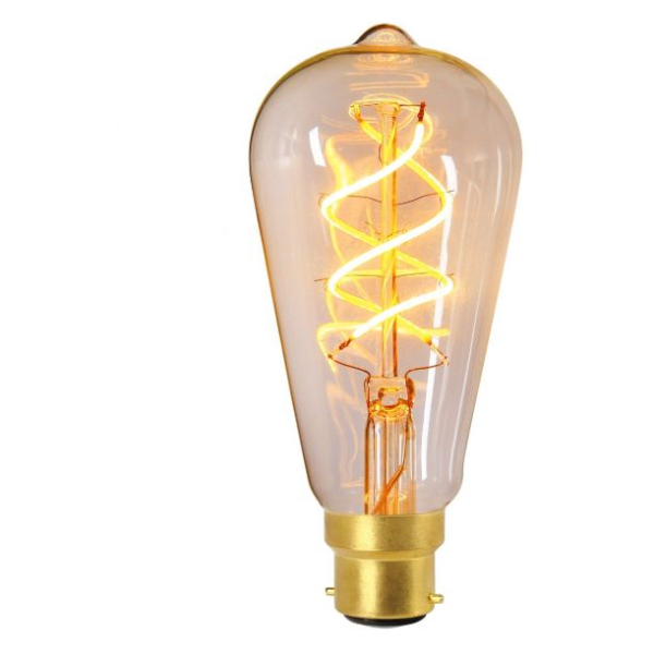 Girard sudron edison filament led twisted 4w b22 2200k 240lm dim. cl.