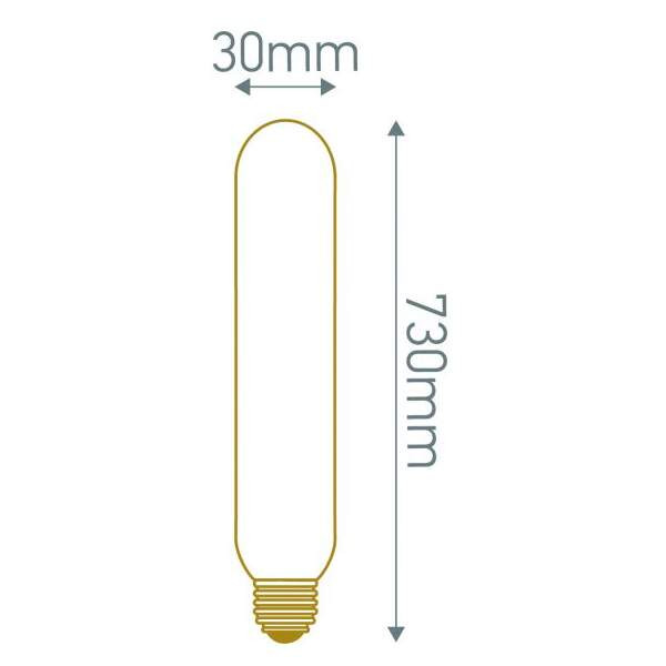 Girard sudron tube t30 filament led twisted 730mm 8w e27 2000k lm dim. amb.