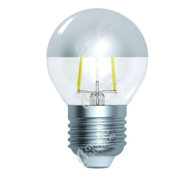Girard sudron spherical g45 led filament "calotte argentée" 4w e27 2700k 350lm dim.