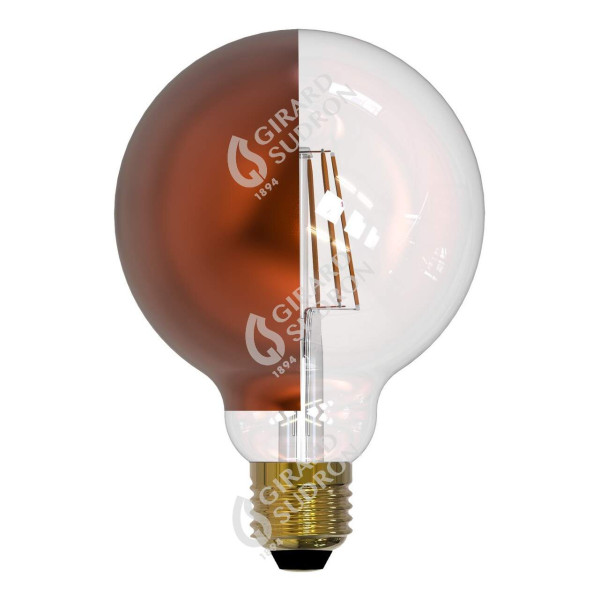 Girard sudron globe d95 filament led "latéral bronze" 8w e27 2700k 950lm dim.