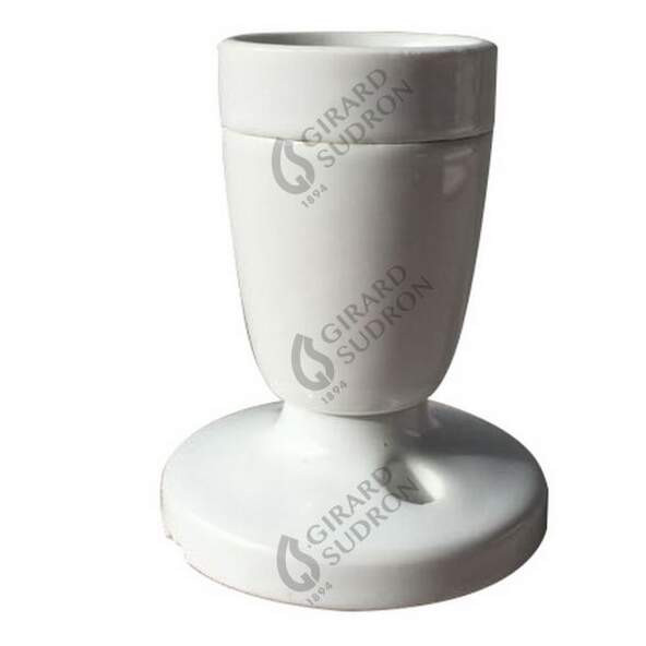 Girard sudron douille e27 ceramique sur patere blanche