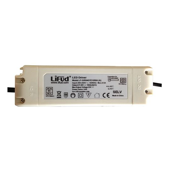 Driver non dimmable pour spot led 50w entre ac 200240v 50/60hz  sortie dc 2740v