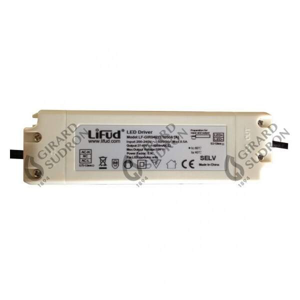 Driver non dimmable pour spot led 50w entre ac 200240v 50/60hz  sortie dc 2740v