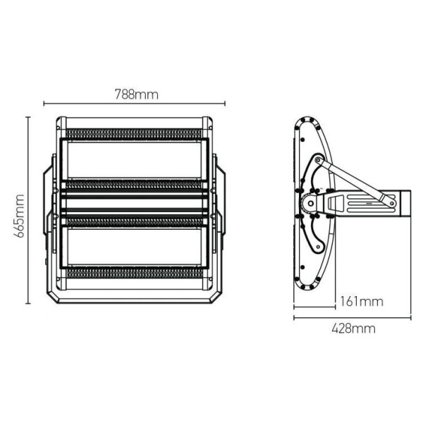 Girard sudron logan projecteur led haute puissance ip65 - 1500w - 4000k - noir
