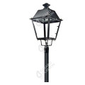 Girard sudron vintage - eclairage public led ip65 425x425x862 60w 3000k 4502lm 85-135° noir