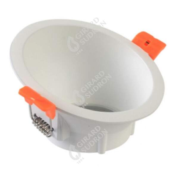 Girard sudron encastr. d.95mm cut.85mm blanc pour module downlight à visser 10w