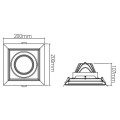 Girard sudron jay - spot encastré led 200x200x107 enc.175x175 1x30w 4000k 2700lm 36° blanc