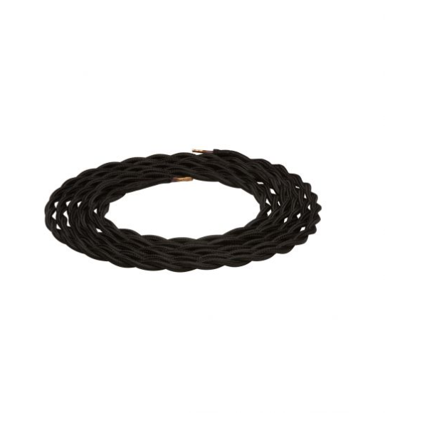 Twisted cable  black 2m 2 x 0,75mm2