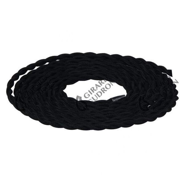 Twisted cable  black 2m 2 x 0,75mm2