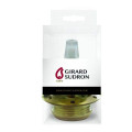 Girard sudron douille e27 filetée acier laitonné montée avec terre blister + arrêt câble