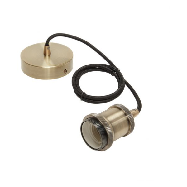 Girard sudron monture e27 metal bronze cable noir