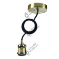 Girard sudron monture e27 metal bronze cable noir