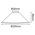 Girard sudron abat-jour métal conique ø220mm vert bouteille mat