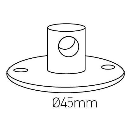 Girard sudron crochet métal base ø45mm noir x3