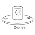 Girard sudron crochet métal base ø45mm noir x3