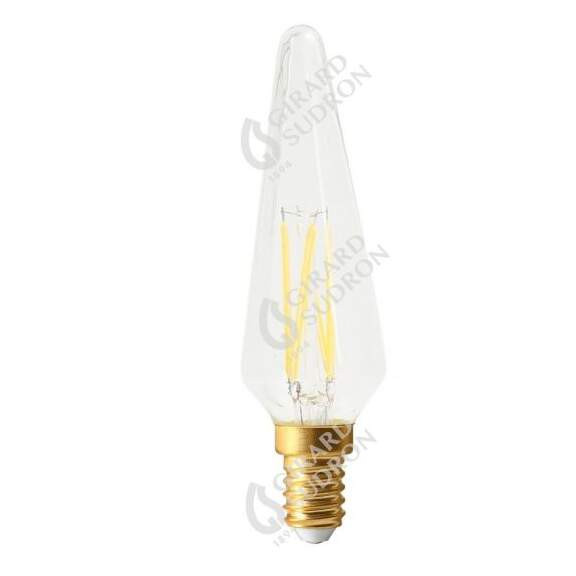 Girard sudron flamme "bohème" filament led 4w e14 2700k 320lm dim. cl.