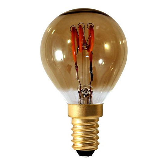 Girard sudron sphérique g45 filament led torsadée 3w e14 100lm dim. smoky