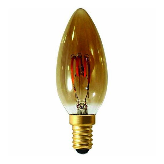 Girard sudron flamme c35 filament led torsadée 3w e14 100lm dim. smoky