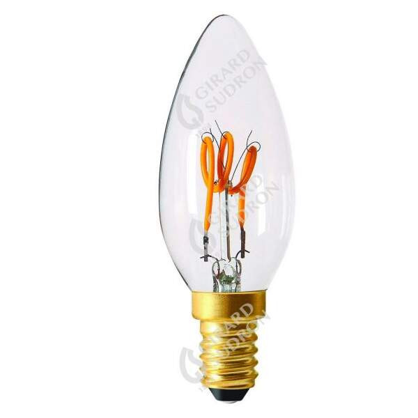 Girard sudron candle c35 filament led torsadée 3w e12 120lm dim. cl.