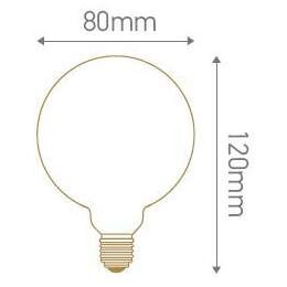 Girard sudron opale filament led g80 e27 8w  