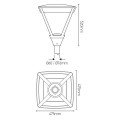Girard sudron before - eclairage public led ip66 475x475x520 80w 3000k 7528lm 120° noir