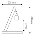 Girard sudron lampe a poser en bois douille e27 cache douille or