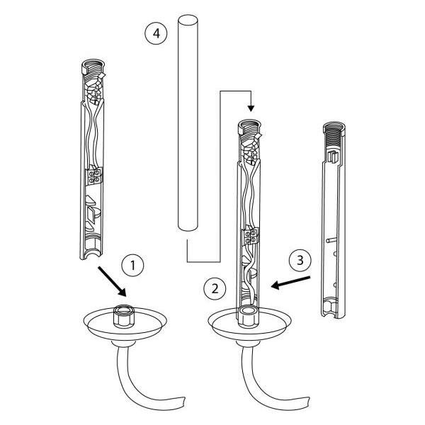 Girard sudron bougie conique cl2 e10 ss talon h.110mm