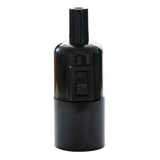 Girard sudron douille e27 lisse noire bak. inter +serre cable 