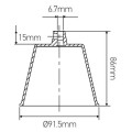 Pavillon FS Blanc avec Bague Polypropylène Diamètre 85 mm Hauteur 70 mm Girard Sudron
