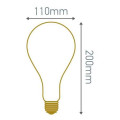 Lampe à Filament Métallique Spiralé Ambré 200 mm 24 W E27 2000 K Girard Sudron