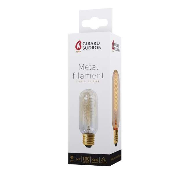 Girard sudron tube filament me?tallique spirale? 24w e27 2200k cl. 