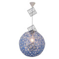 Suspension e27 max.40w abat-jour pvc bleu extérieur / intérieur cable pvc l.100cm transparent