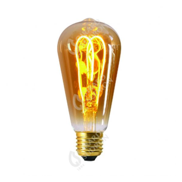 Girard sudron edison filament led torsadée ambrée 4w dim