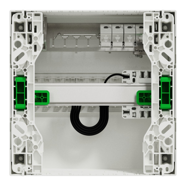Tableau de communication VDI Schneider Resi9 grade 2TV basique 4 RJ45 catégorie 6