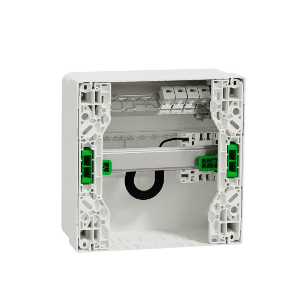 Tableau de communication VDI Schneider Resi9 grade 2TV basique 4 RJ45 catégorie 6