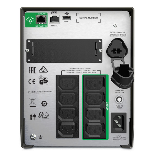 Smart-ups smt - onduleur line-interactive - 230v - 1500va - tour - smartconnect
