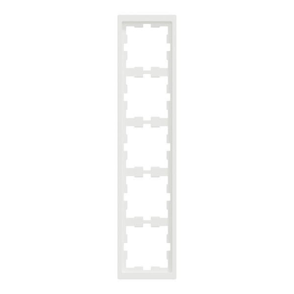 D-life - cadre de finition - blanc nordic mat - 5 postes