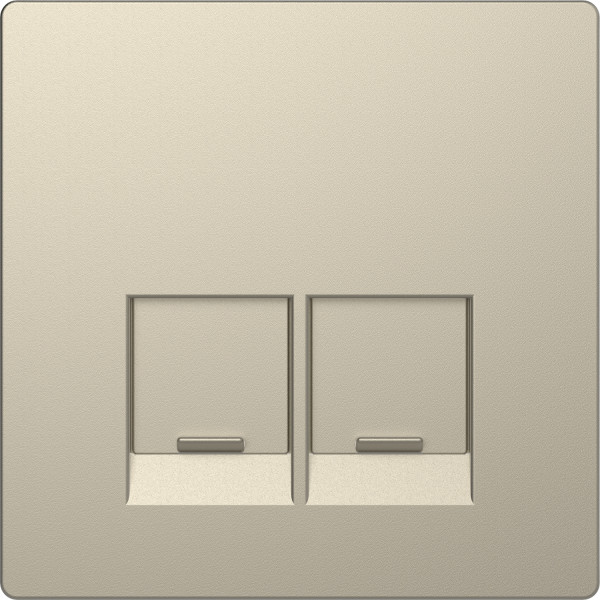 D-life - enjoliveur pour prise double rj45 actassi s-one - blanc sable