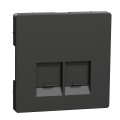 D-life - enjoliveur pour prise double rj45 actassi s-one - anthracite