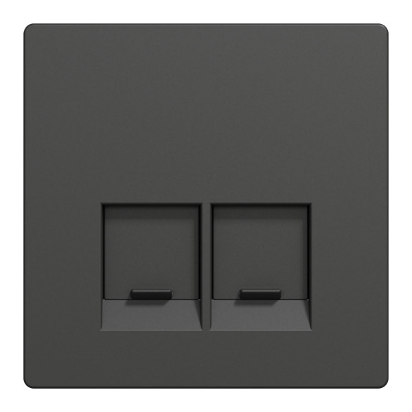 D-life - enjoliveur pour prise double rj45 actassi s-one - anthracite