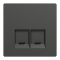 D-life - enjoliveur pour prise double rj45 actassi s-one - anthracite