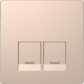 D-life - enjoliveur pour prise double rj45 actassi s-one - métal champagne