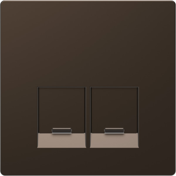 D-life - enjoliveur pour prise double rj45 actassi s-one - métal mocca