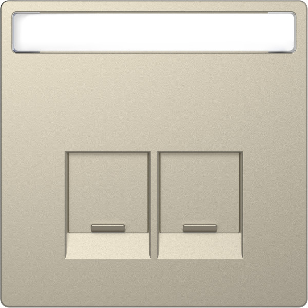 D-life - enjoliveur prise double rj45 s-one - porte-étiquette - blanc sable