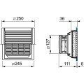 FiltreCapot IP55 ou CEM125x125mm