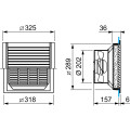 Grille de sortie decoupe 125x125mm